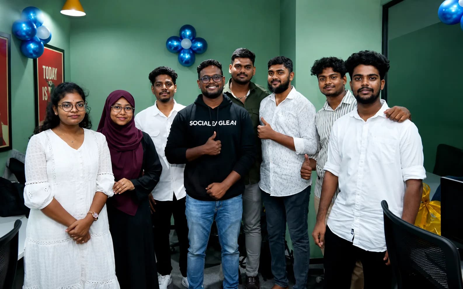The Sirah Digital team together at the office